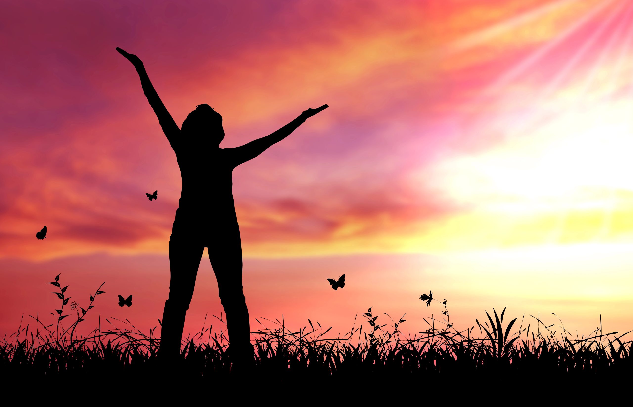 Woman Praising The Lord